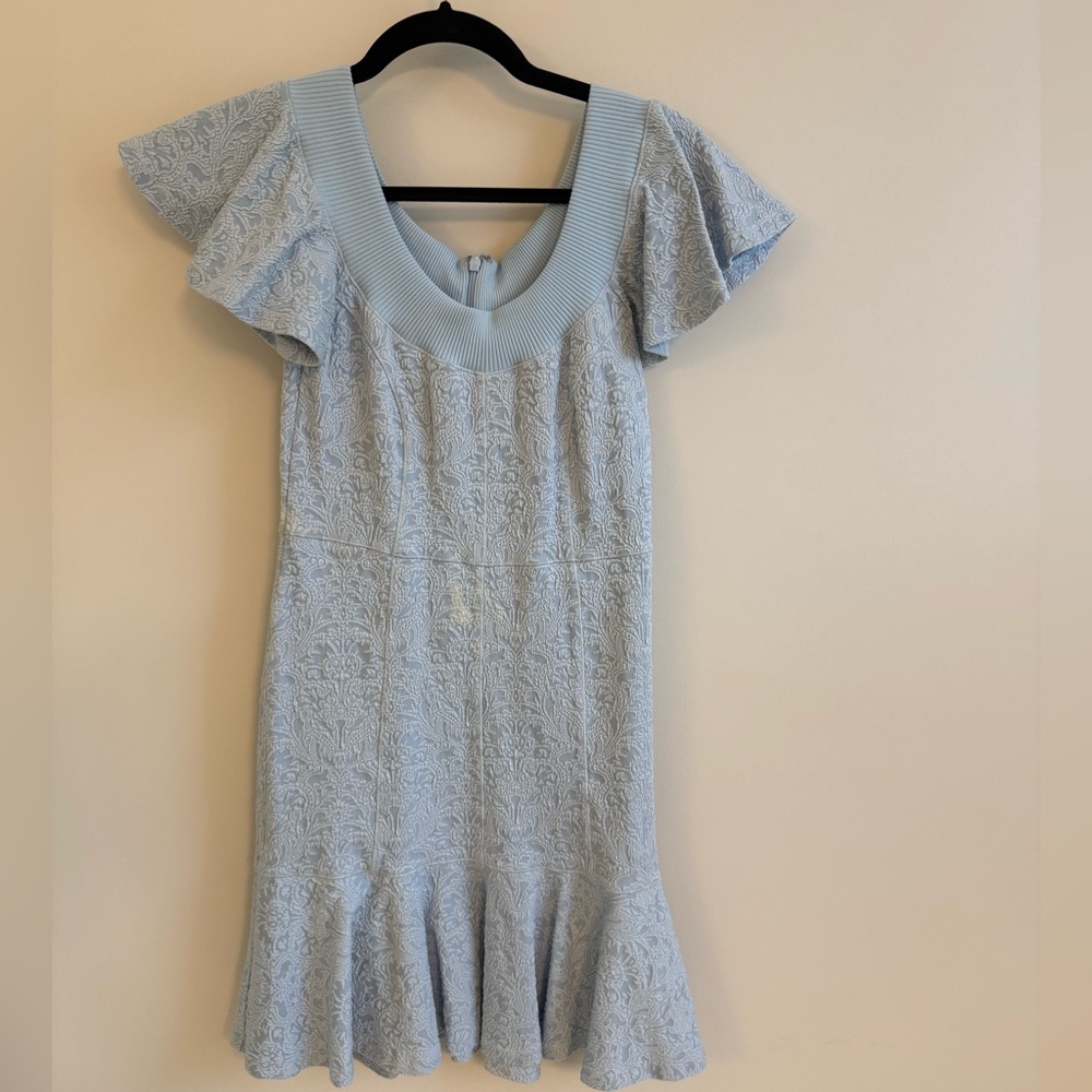 Opening Ceremony Sky Blue Knit Textured Mini Dress Sz Small